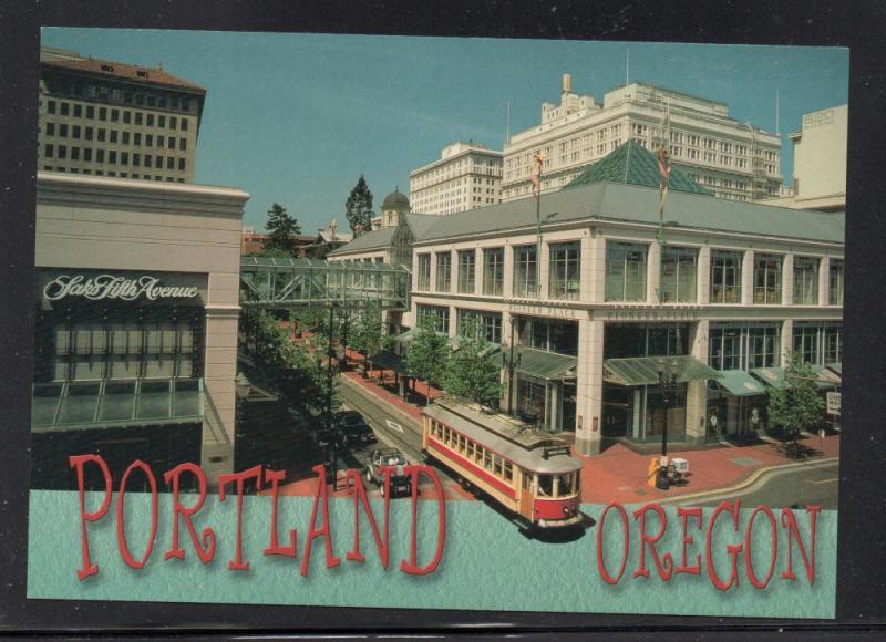 Colour PC Portland Oregon Vintage Trolleyat Pioneer Place unused