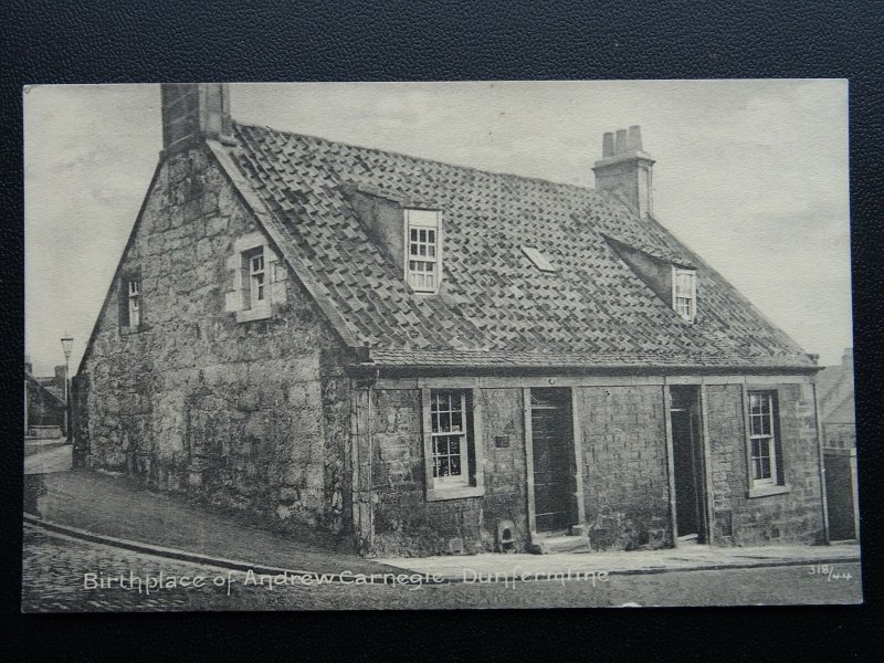 Scotland Dunfermline ANDREW CARNEGIE Birthplace c1905 Postcard by W.R. & S.