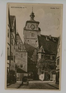 Germany - Rothenburg. White Clock Tower