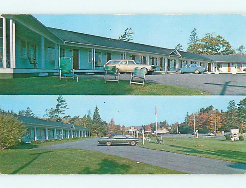 Unused Pre-1980 OLD CARS & EDENBROOK MOTEL Bar Harbor Maine ME u1001