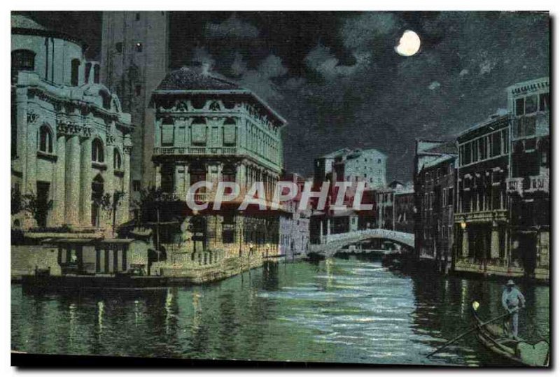 Italy italia Venezia Old Postcard Canale Cannagerio Guglie