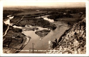 Real Photo Postcard Headwaters of the Missouri River in Three Forks Montana~3338