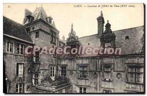 Old Postcard Caen skylightsThe hotel Than the XVI century