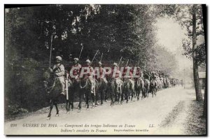 Old Postcard Army Encampment of Indian troops in France