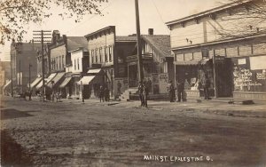 LP69 East Palestine  Ohio RPPC Postcard Main St.
