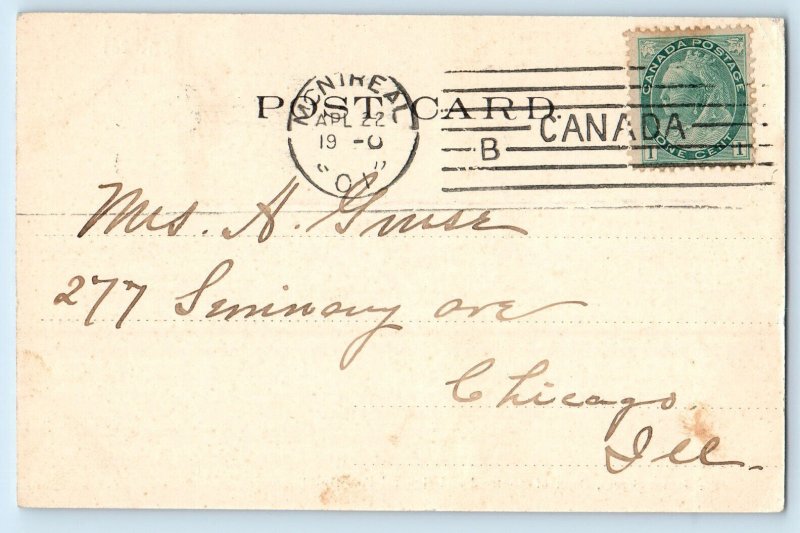 Montreal Canada Postcard St. James Street Bank of Montreal Post Office 1901