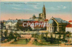 Old Postcard Strasbourg View from the Place de la Republique