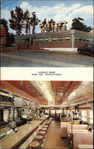 Wind Gap Pennsylvania PA Restaurant Interior View 1950s-60s Postcard