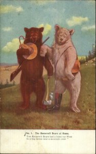 Fantasy - Roosevelt Bears at Home - Gun Axe c1910 Postcard