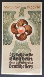 GERMANY THIRD 3RD REICH ORIGINAL PROPAGANDA LABEL WINTER RELIEF FUND 1935/36