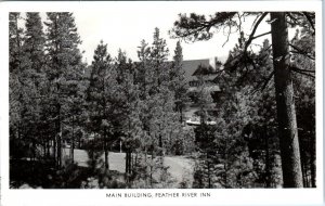 RPPC BLAIRSDEN, CA California ~ FEATHER RIVER INN Hotel 1948 Roadside Postcard