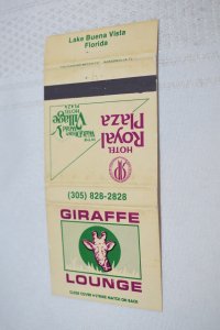 Giraffe Lounge Disney Lake Buena Vista Florida 30 Strike Matchbook Cover