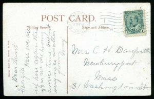 1069 - SHERBROOKE Quebec Postcard 1909 Library. Art Building. Stores