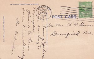 Cloverleaf Intersection Jackson Mississippi Scenic Birds Eye View Postcard D58