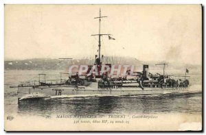 Old Postcard Boat War Against Trident destroyer