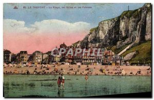 Old Postcard Le Treport The Beach Villas and Cliffs