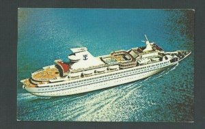 Ca 1970's PPC Miami FL M/S Song Of Norway Royal Caribbean Cruise Lint Ship Used