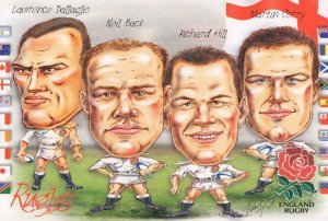 Neil Back Lawrence Dallaglio Martin Corry England Rugby Postcard