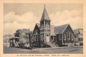 Ocean City Maryland St Pauls By The Sea Episcopal Church Antique Postcard K79014