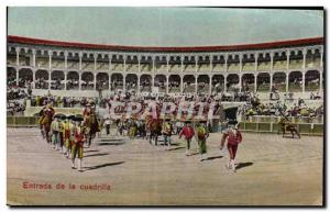 Old Postcard Bullfight Taurus Entrada of Cuadrilla