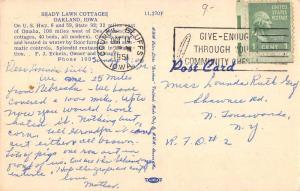Oakland Iowa Shady Lawn Cottage Multiview Antique Postcard K41868