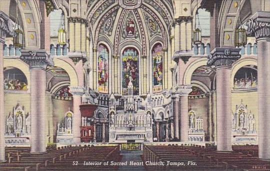 Florida Tampa Interior Of Sacred Heart Church