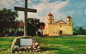 Postcard 1967 Santa Barbara Mission Queen Mission Of California By Franciscans