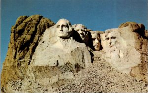 Vtg 1950s Mount Rushmore National Memorial Black Hills South Dakota SD Postcard