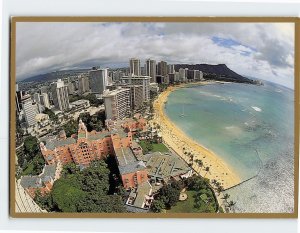 Postcard View of Diamond head from Waikiki Hawaii USA