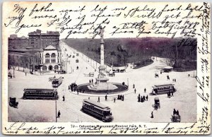 1908 Columbus Monument Central Park New York City NY Street View Posted Postcard