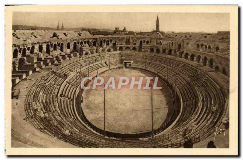 Old Postcard Nimes Les Arenes