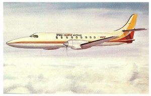 Trans Central Airlines Turbo Prop Metro Liner airline issued Airplane Postcard 