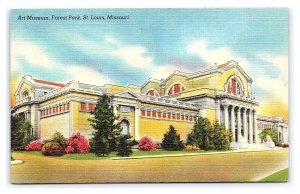 Postcard Art Museum Forest Park St. Louis Missouri