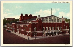 Coliseum Sioux Falls South Dakota SD Street View & the Building Postcard