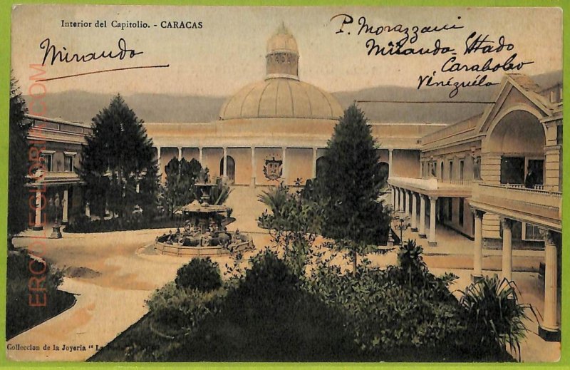 af2870 - VENEZUELA - VINTAGE POSTCARD - Caracas - Interior del Capitolio - 1911