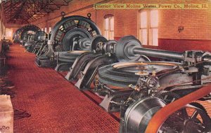 Moline Illinois Moline Water Power Co Interior Turbines Postcard AA52360
