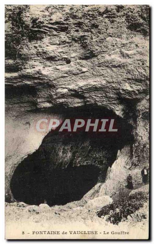 Old Postcard Fontaine de Vaucluse Chasm