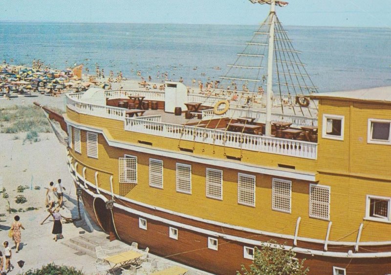 Starata Gemija Bulgarian Floating Restaurant Cruise Ship Postcard