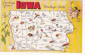 Greetings From Iowa With Map