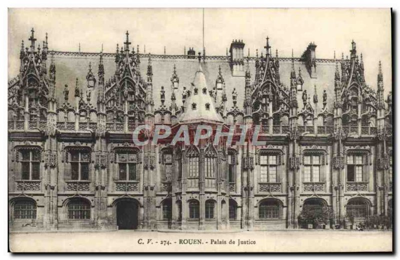 Old Postcard Rouen Courthouse