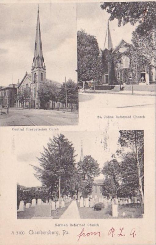 Pennsylvania Chambersburg Central Presbyterian St Johns Reformed & German...