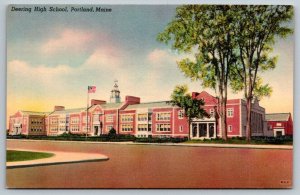 Deering High School - Portland, Maine - Postcard