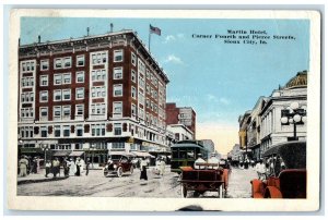 c1910s Martin Hotel Corner Fourth And Pieree Streets Sioux City Iowa IA Postcard