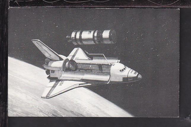 Space Shuttle Payload Deployment Postcard 