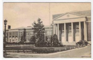 Hempstead High School Long Island New York 1943 postcard