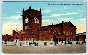 SAN DIEGO, CA California  First Methodist Episcopal CHURCH  1911     Postcard