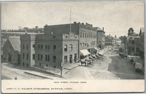 PUTNAM CT MAIN STREET ANTIQUE POSTCARD