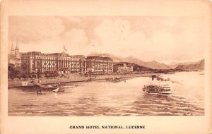 Grand Hotel National Lucerne Switzerland 1926 Missing Stamp 