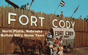 North Platte Nebraska, Greetings From Fort Cody Bill's Home Town, Postcard