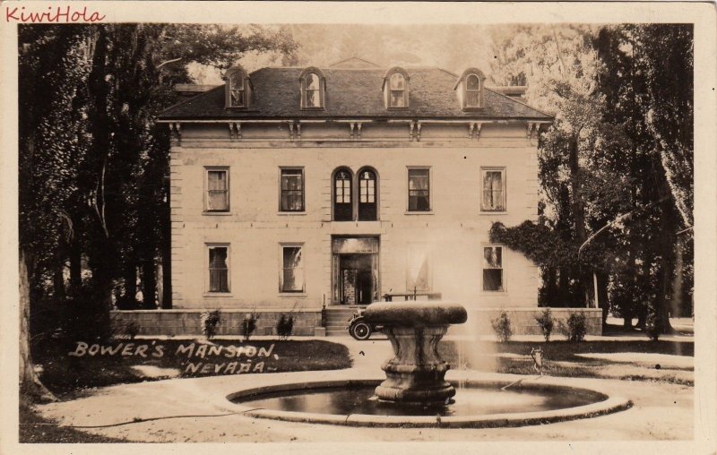 Postcard RPPC Bower's Mansion Nevada NV